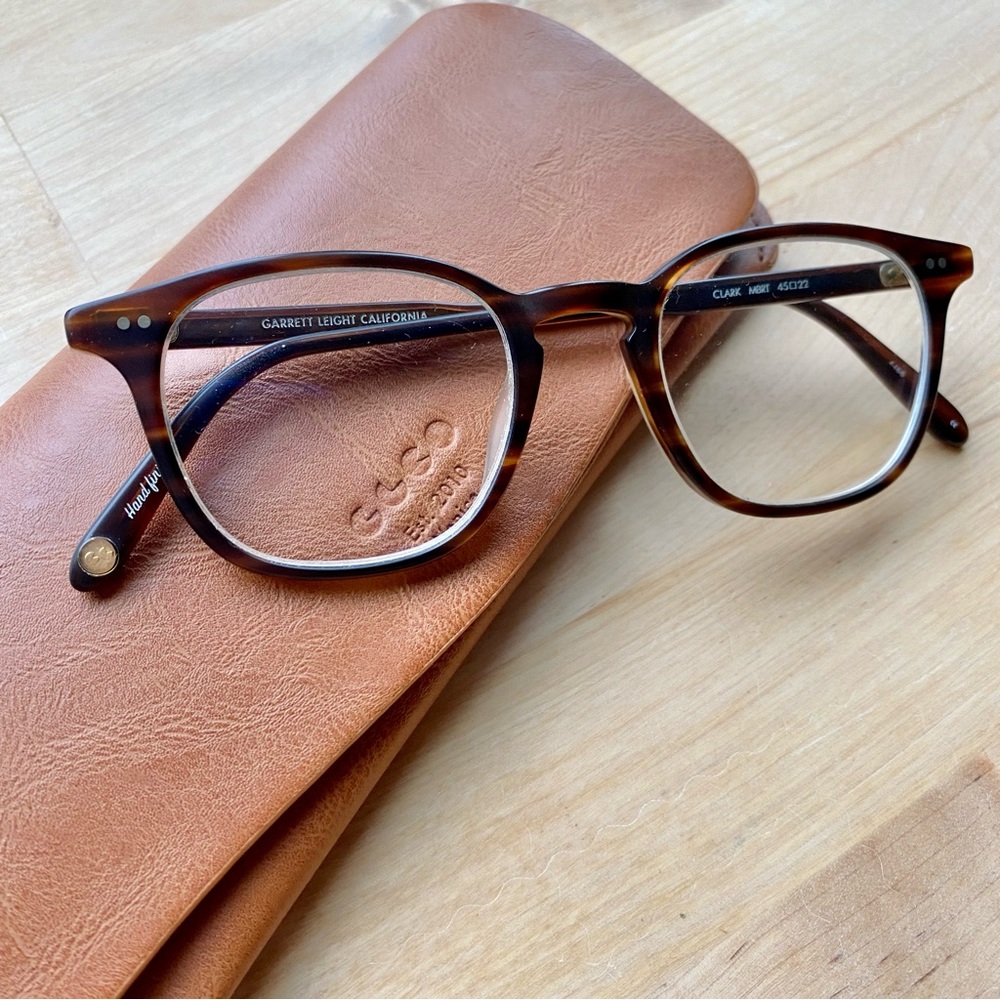 Garrett Leight Clark Frames- Matte Brandy Tortoise color